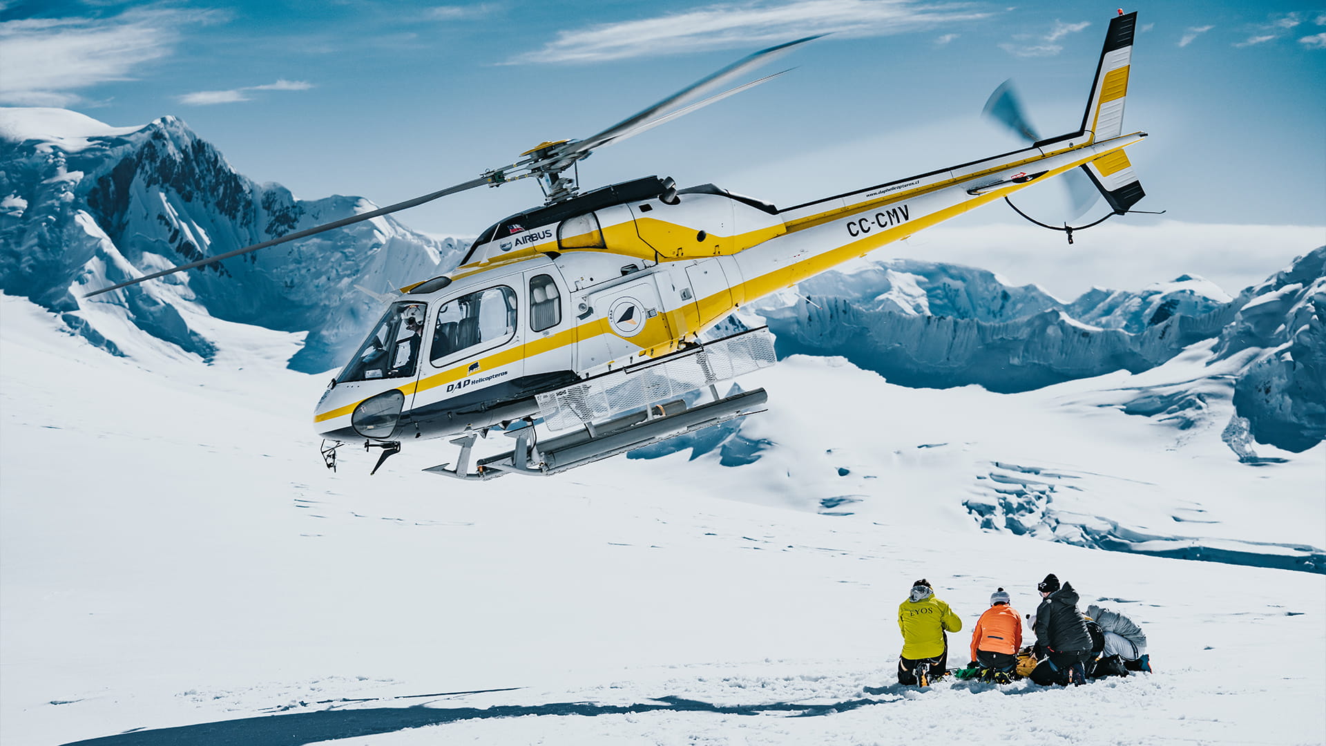 Helicopter in Antarctica | Legend | EYOS Expeditions